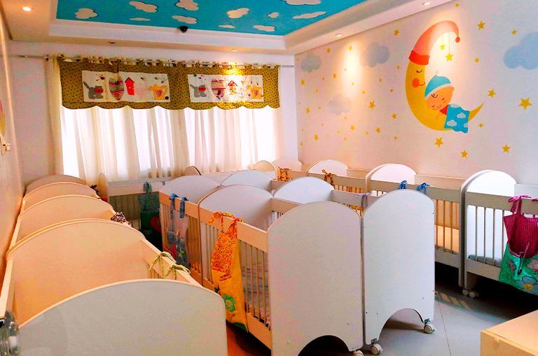 Foto do dormitório do berçário